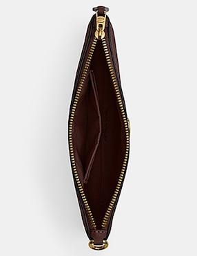 Bolsa wristlet Coach Polished Pebble Leather de piel para mujer