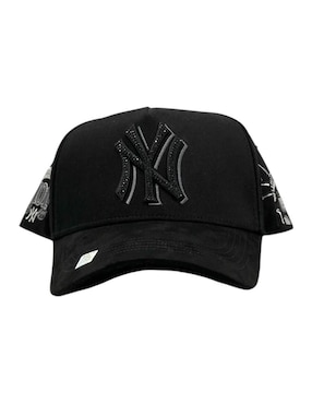 Gorra visera semicurva snapback Big Boss Ny Crystal Grey Kevin Hats para hombre
