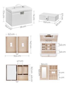 Alhajero Songmics Home Bridie con espejo y cerradura