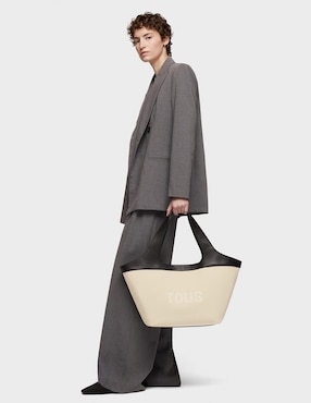Bolsa shopper Tous Lirio Canvas para mujer
