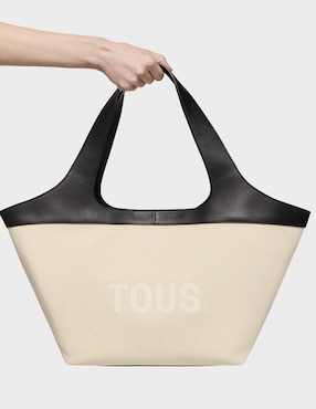 Bolsa shopper Tous Lirio Canvas para mujer