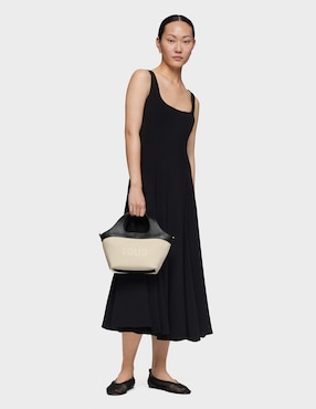 Bolsa shopper Tous Lirio Canvas para mujer
