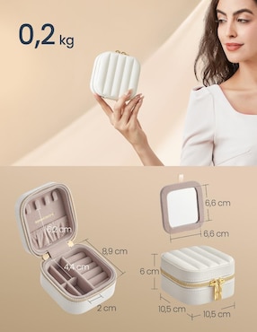 Alhajero de viaje Songmics Home Anah con espejo