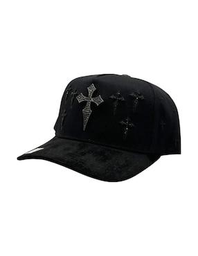 Gorra visera semicurva snapback Big Boss Cruz Black para hombre