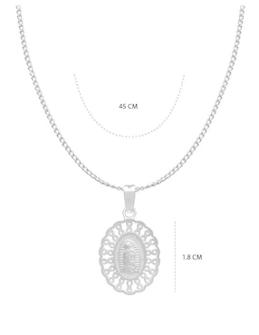 Collar virgen de guadalupe Clepsidra de plata P 925