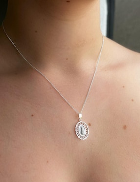 Collar virgen de guadalupe Clepsidra de plata P 925