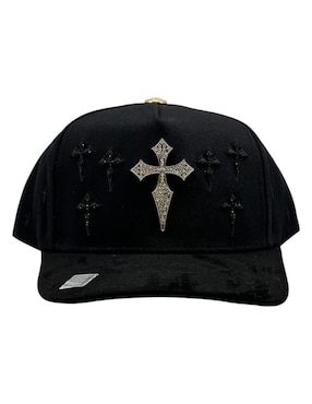 Gorra visera curva snapback Big Boss Cruz Black Gold para hombre