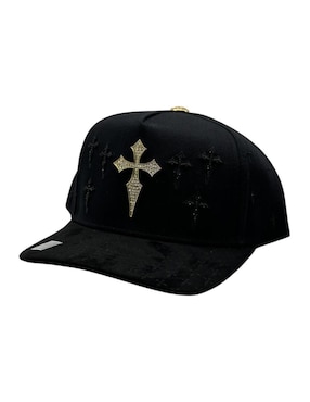 Gorra visera curva snapback Big Boss Cruz Black Gold para hombre