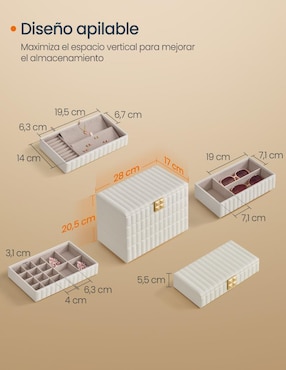 Alhajero Songmics Home Anah con espejo y cerradura