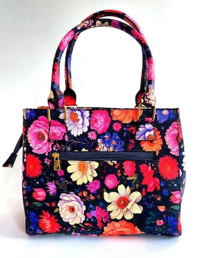 Bolsa satchel Ana Maria Mexico Flores de piel vegana para mujer