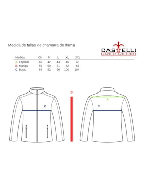 Abrigo Castelli Leather Authentic de piel para mujer