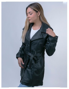 Abrigo Castelli Leather Authentic de piel para mujer