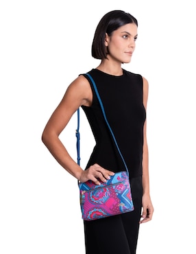Bolsa crossbody Pineda Covalin Caritas Sonrientes De Veracruz para mujer
