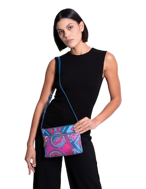 Bolsa crossbody Pineda Covalin Caritas Sonrientes De Veracruz para mujer