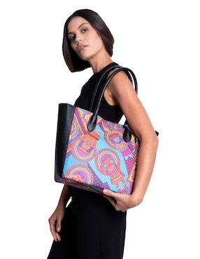 Bolsa tote Pineda Covalin Caritas Sonrientes De Veracruz para mujer