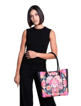 Bolsa tote Pineda Covalin Día Muertos Catrina para mujer