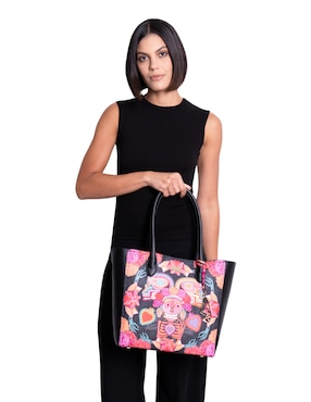 Bolsa tote Pineda Covalin Día Muertos Catrina para mujer