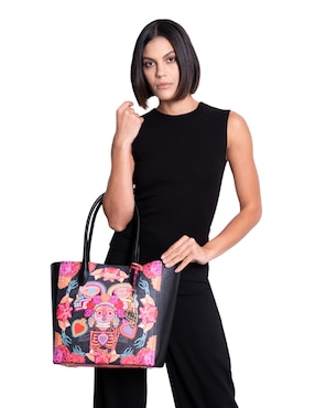 Bolsa tote Pineda Covalin Día Muertos Catrina para mujer