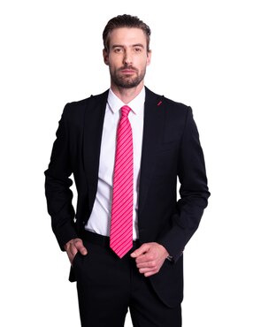 Corbata Pineda Covalin regular de seda estampado para hombre
