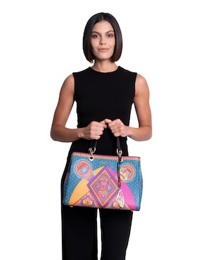 Bolsa satchel Pineda Covalin Caritas Sonrientes De Veracruz para mujer