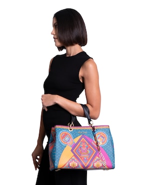 Bolsa satchel Pineda Covalin Caritas Sonrientes De Veracruz para mujer