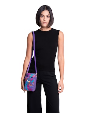 Bolsa crossbody Pineda Covalin Guacamaya de piel para mujer