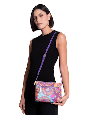 Bolsa crossbody Pineda Covalin Caritas Sonrientes De Veracruz para mujer