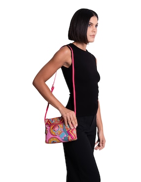 Bolsa crossbody Pineda Covalin Caritas Sonrientes De Veracruz para mujer