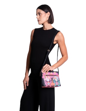 Bolsa crossbody Pineda Covalin Día Muertos Catrina para mujer