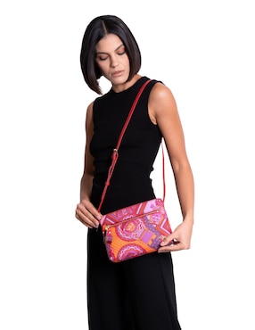 Bolsa crossbody Pineda Covalin Caritas Sonrientes De Veracruz para mujer