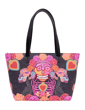 Bolsa tote Pineda Covalin Día Muertos Catrina para mujer