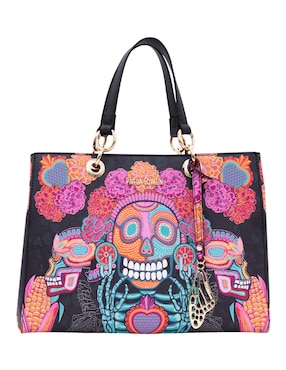Bolsa satchel Pineda Covalin Día Muertos Catrina para mujer