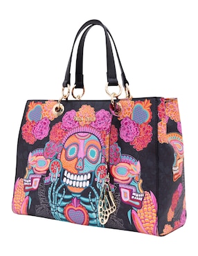 Bolsa satchel Pineda Covalin Día Muertos Catrina para mujer