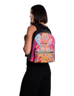 Mochila casual Pineda Covalin Caritas Sonrientes de Veracruz para mujer