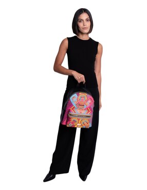 Mochila casual Pineda Covalin Caritas Sonrientes de Veracruz para mujer