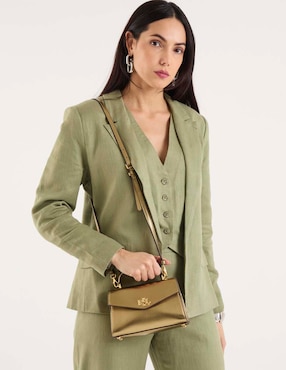 Bolsa satchel Lauren Ralph Lauren de piel para mujer