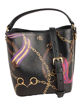 Bolsa bucket Lauren Ralph Lauren de piel para mujer