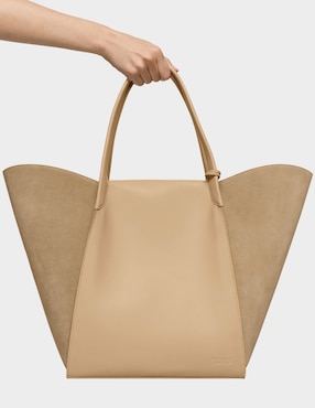 Bolsa shoulder Tous Tulip de piel para mujer