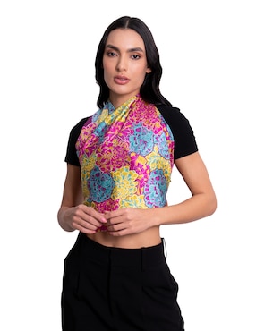 Mascada Pineda Covalin con estampado de seda para mujer