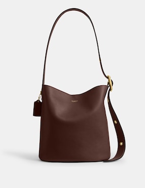 Bolsa shoulder Coach Natural Grain Leather de piel para mujer