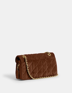 Bolsa shoulder Coach Quilted Suede de piel para mujer