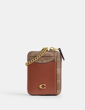 Tarjetero Coach Coated Canvas Signature para mujer
