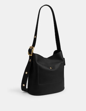 Bolsa shoulder Coach Natural Grain Leather de piel para mujer