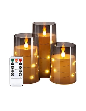 Vela decorativa Xtellar 3 piezas