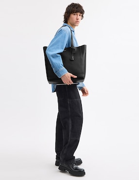Bolsa tote Coach Natural Grain Leather de piel para mujer