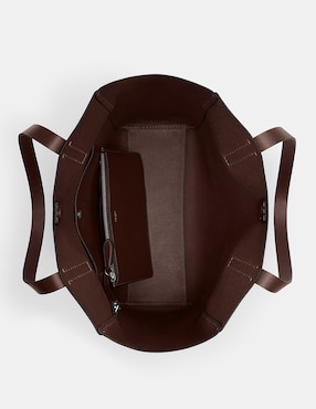 Bolsa tote Coach Natural Grain Leather de piel para mujer
