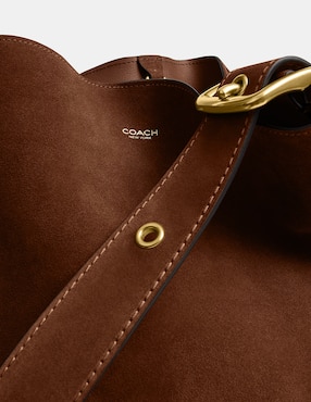 Bolsa Shoulder Coach Suede de piel para mujer