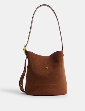 Bolsa Shoulder Coach Suede de piel para mujer
