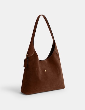Bolsa Shoulder Coach Suede de piel para mujer