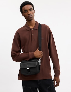 Bolsa crossbody Coach Refined Pebble Leather de piel para hombre